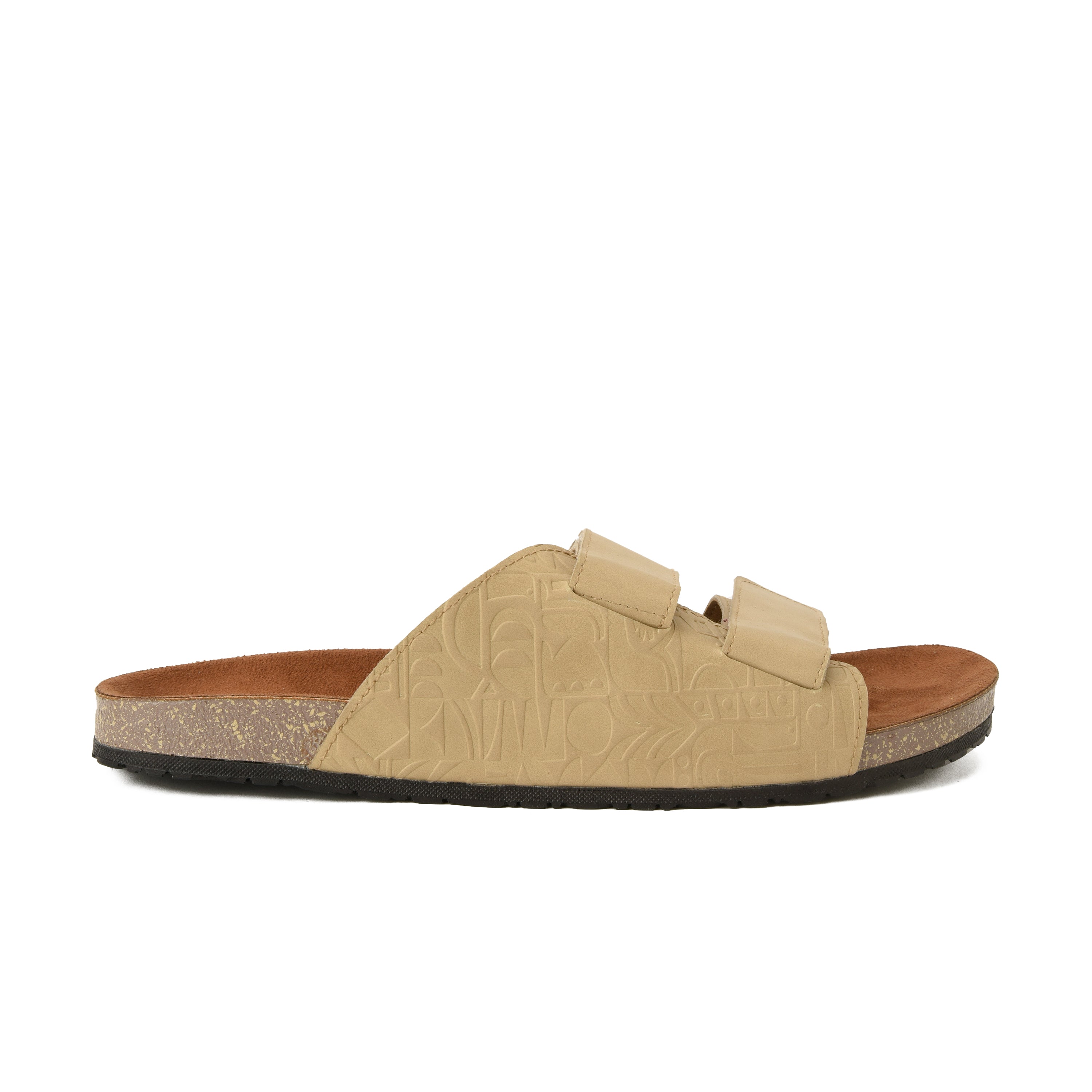 Slippers Engraved Beige Men - PAVO Egypt