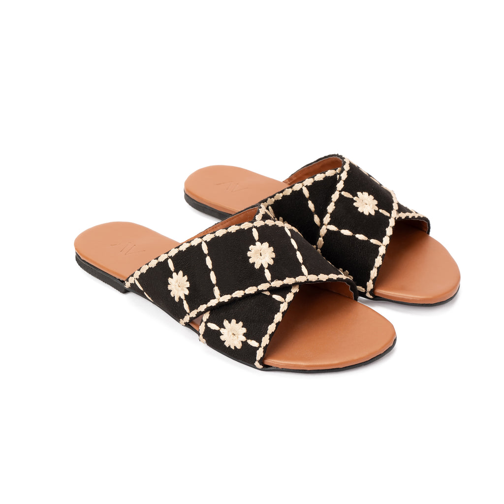 Black Cross slippers