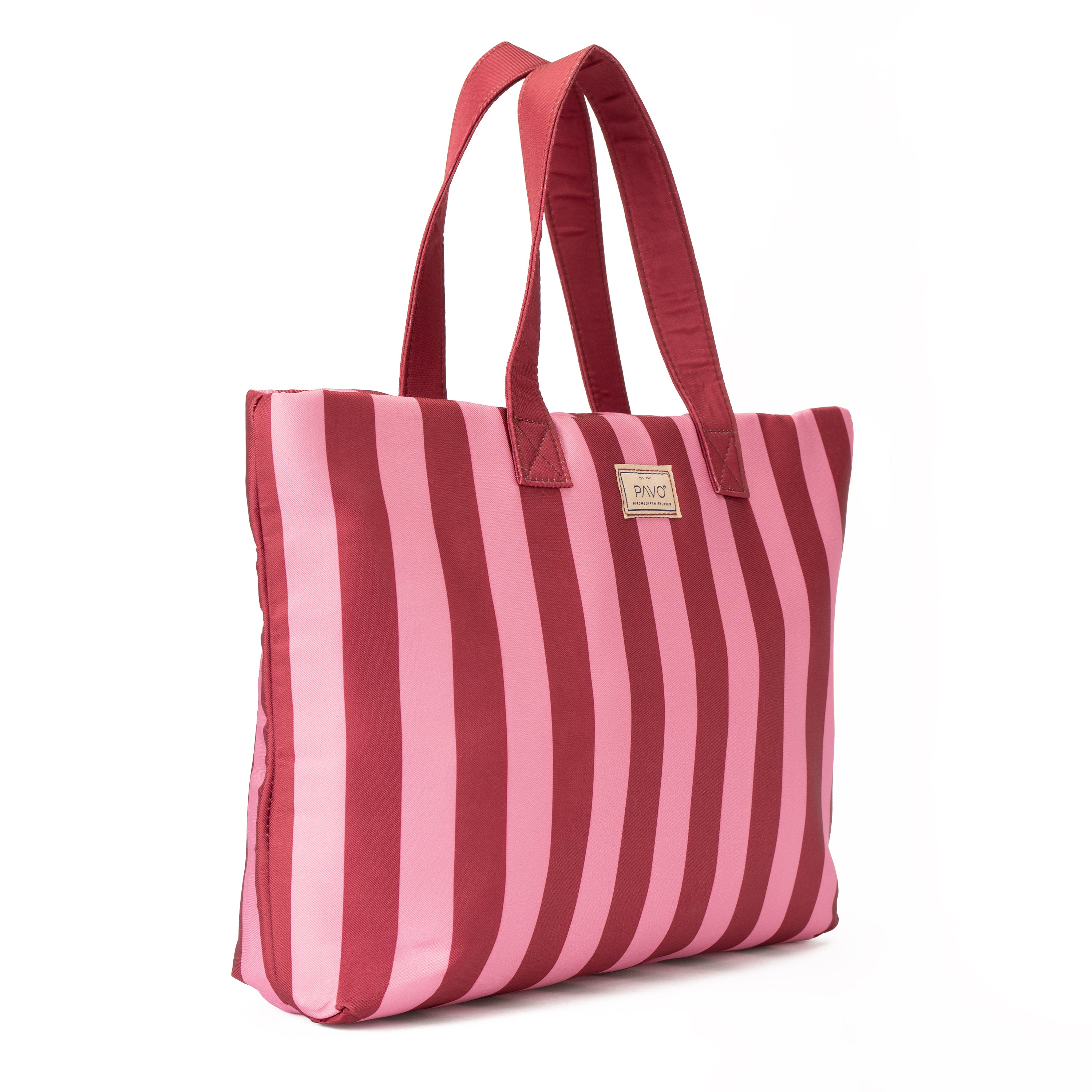 Striped Purple Tote Handbag