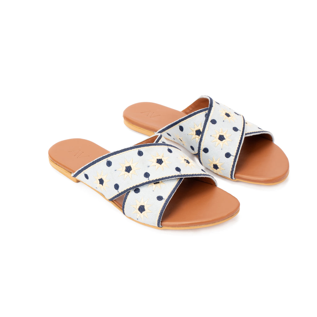 Baby Blue Cross slippers