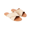 Beige Cross slippers
