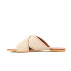Beige Cross slippers