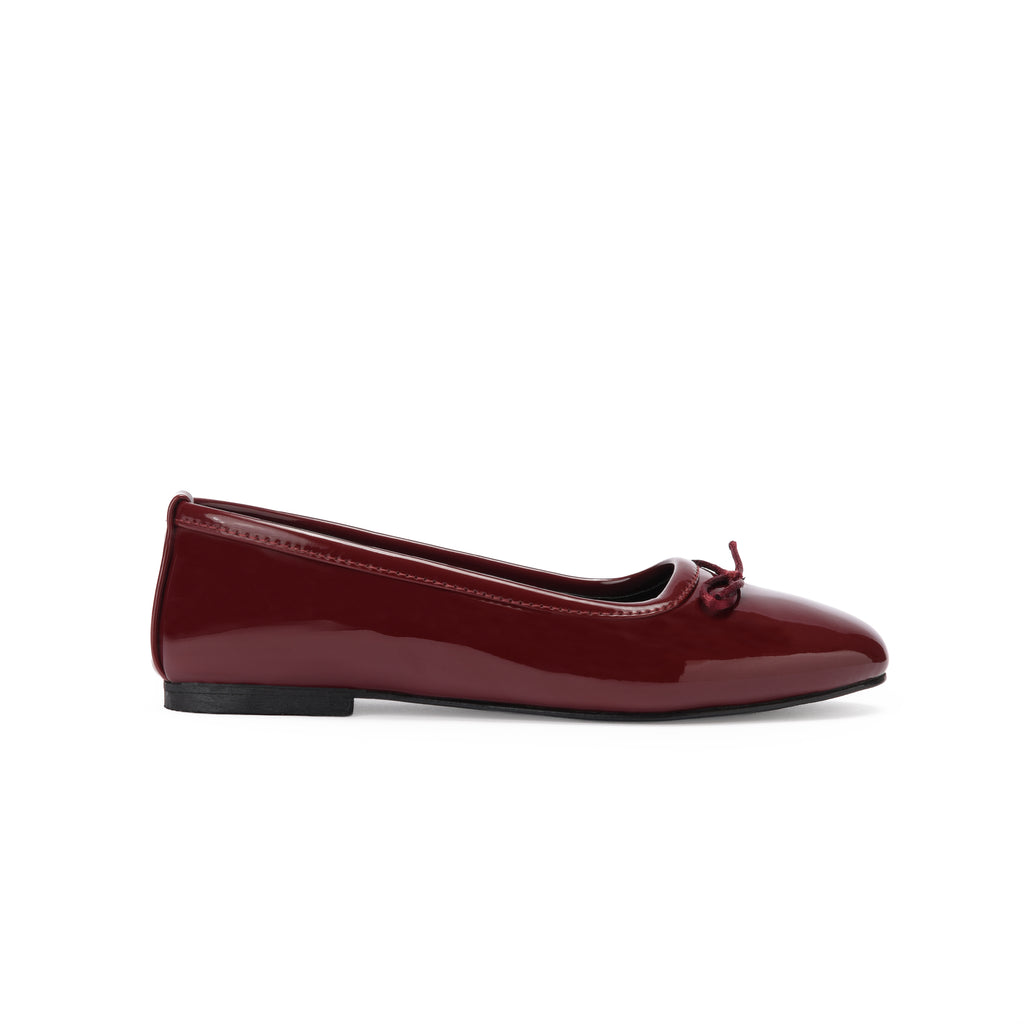 Burgundy Metallic Ballerina