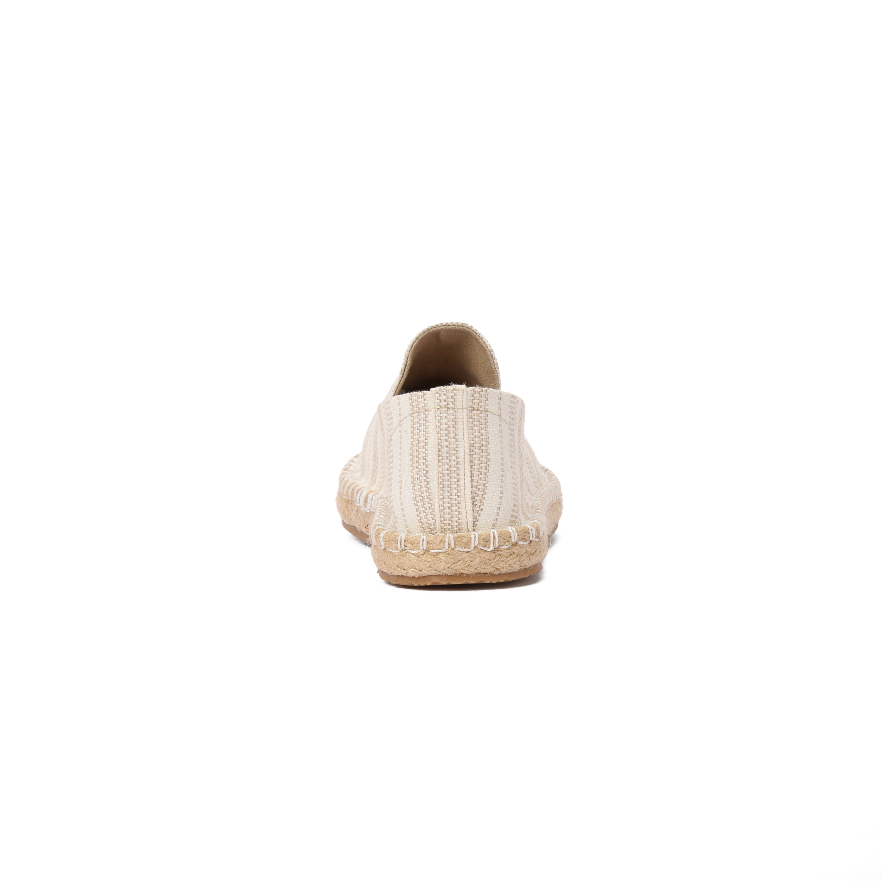 Beige Striped Espadrilles