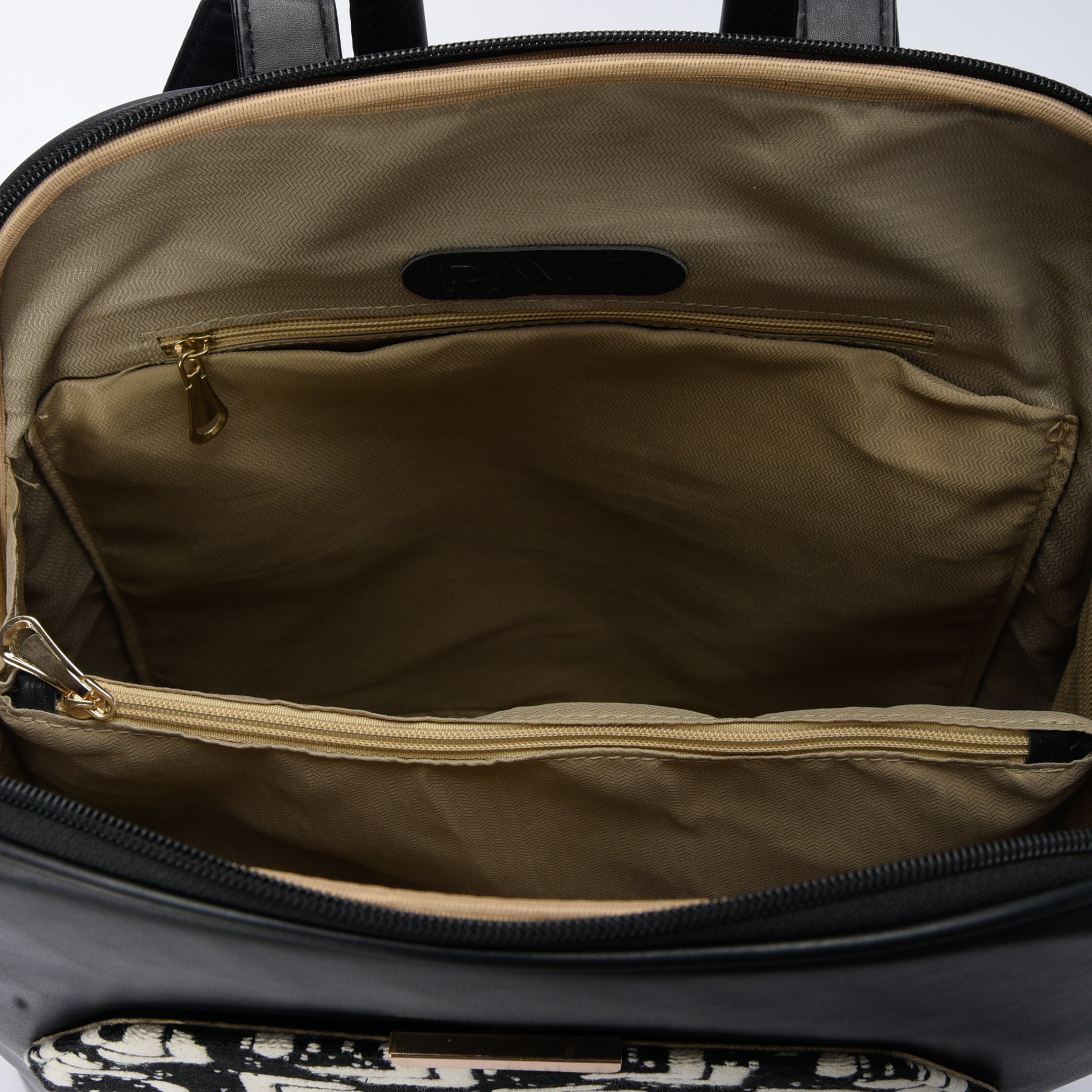 Laptop Black with Matrix embroideries fabric Backpack/Cross
