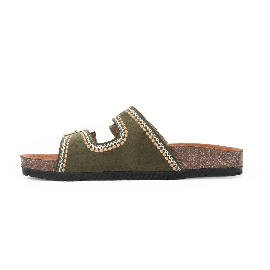 Olive Sand Slippers