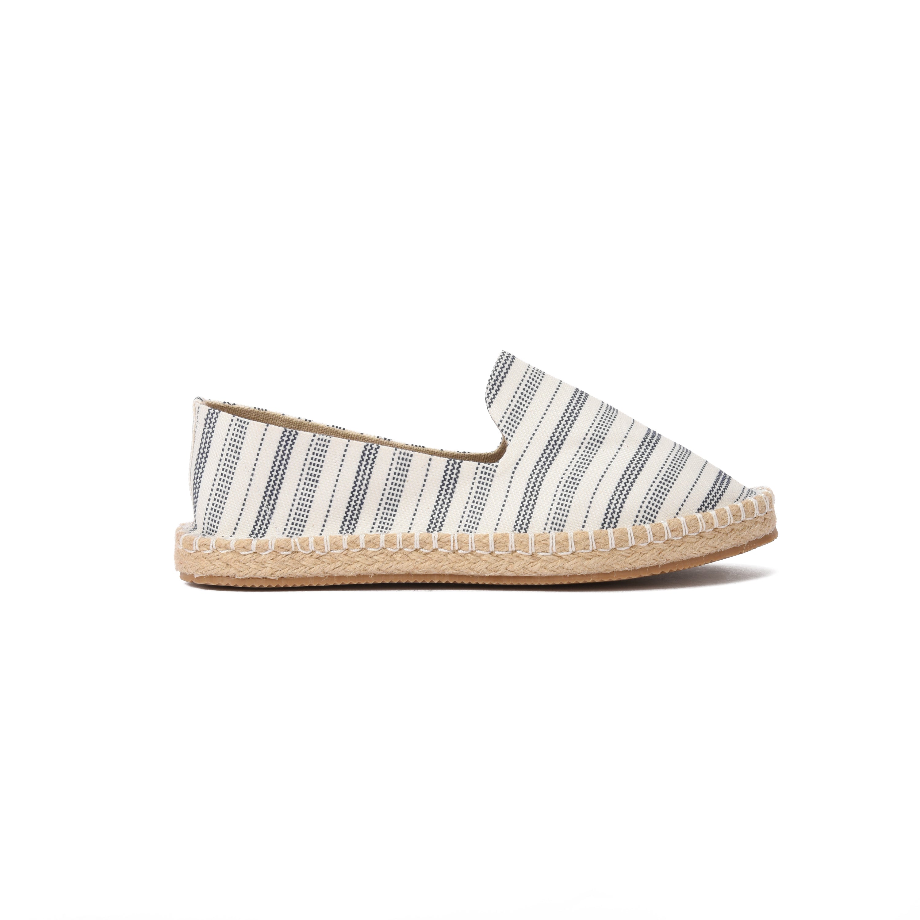 Navy Striped Espadrilles