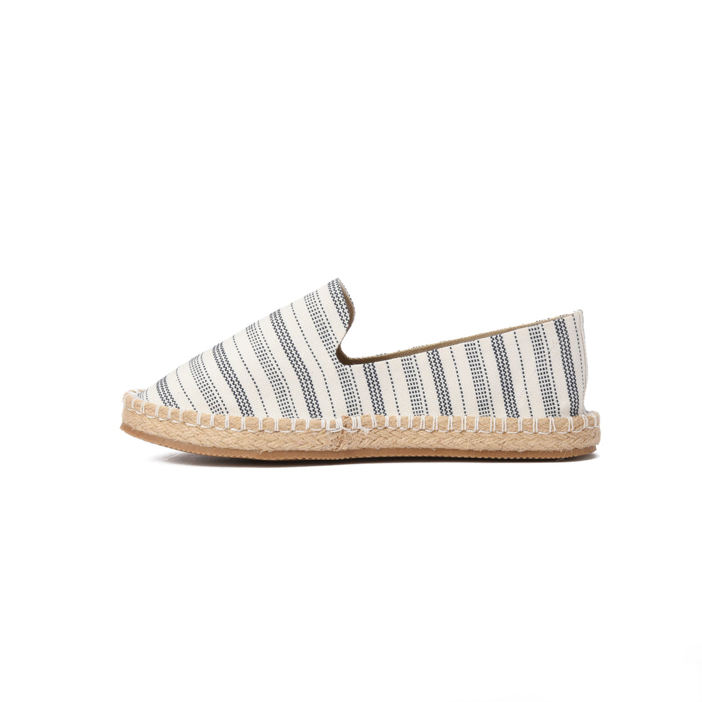 Navy Striped Espadrilles