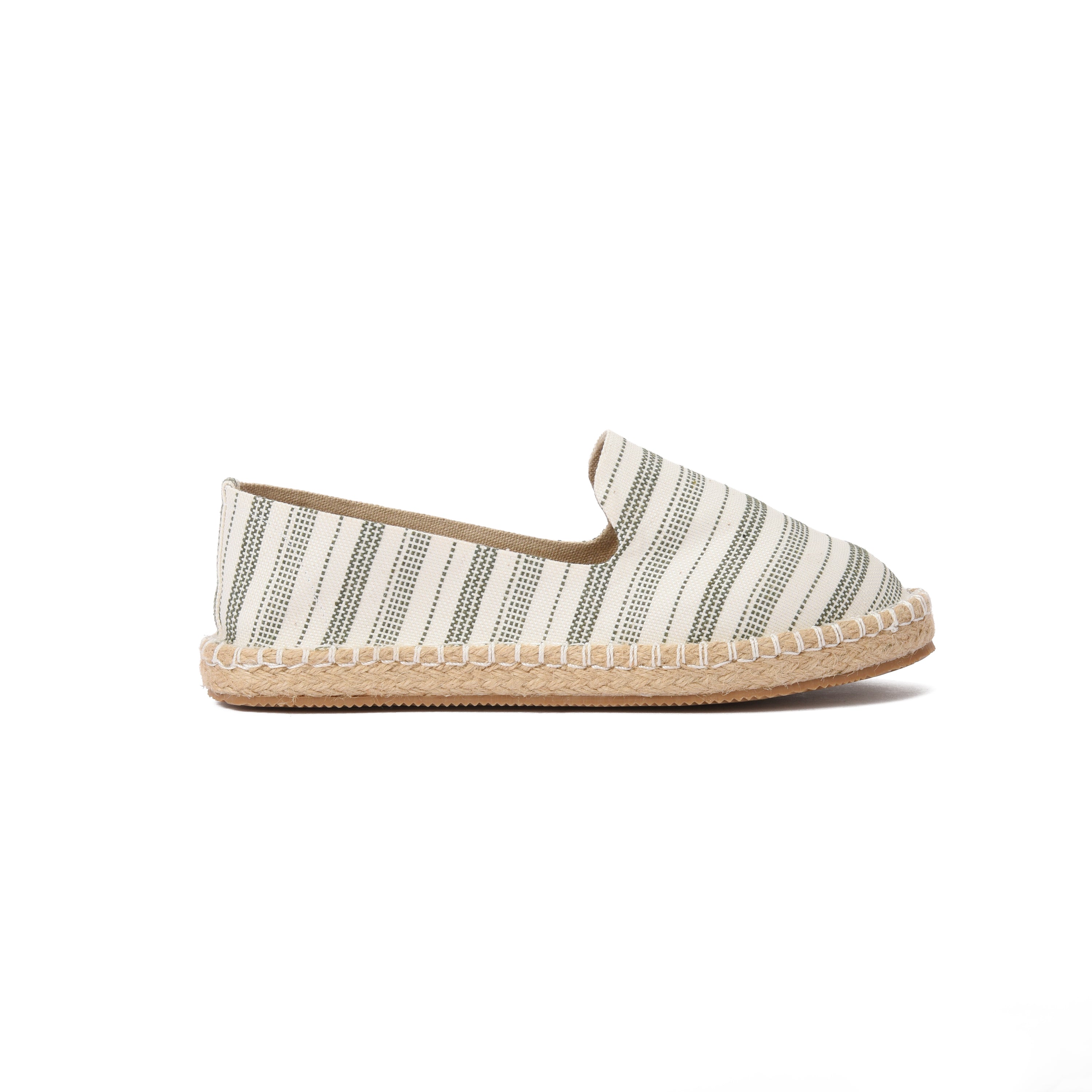 Olive Striped Espadrilles
