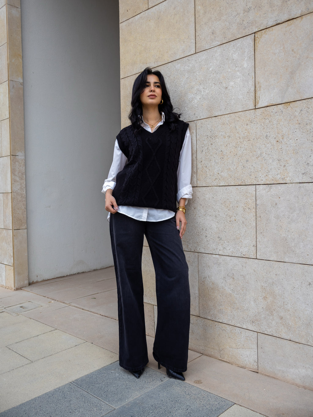 Grey Wide Leg jeans - PAVO Egypt