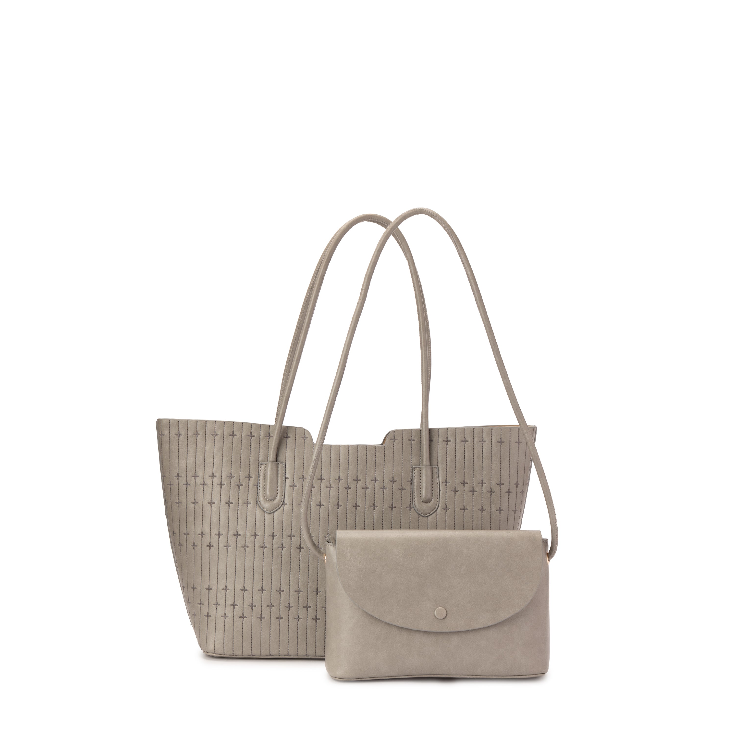 Grey Velvet ToteHandbag