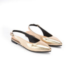 Gold Pointy Mules