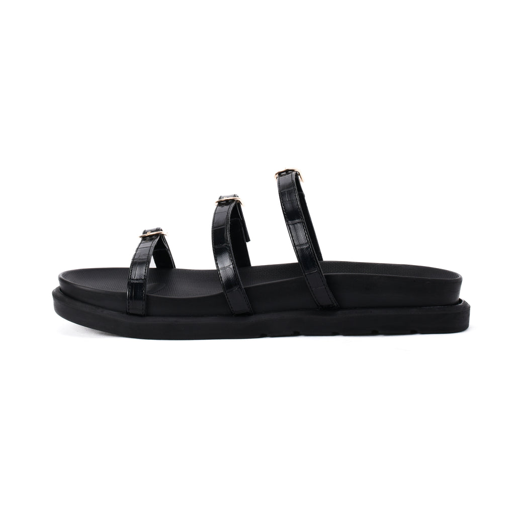 Black Vola Slippers - PAVO Egypt