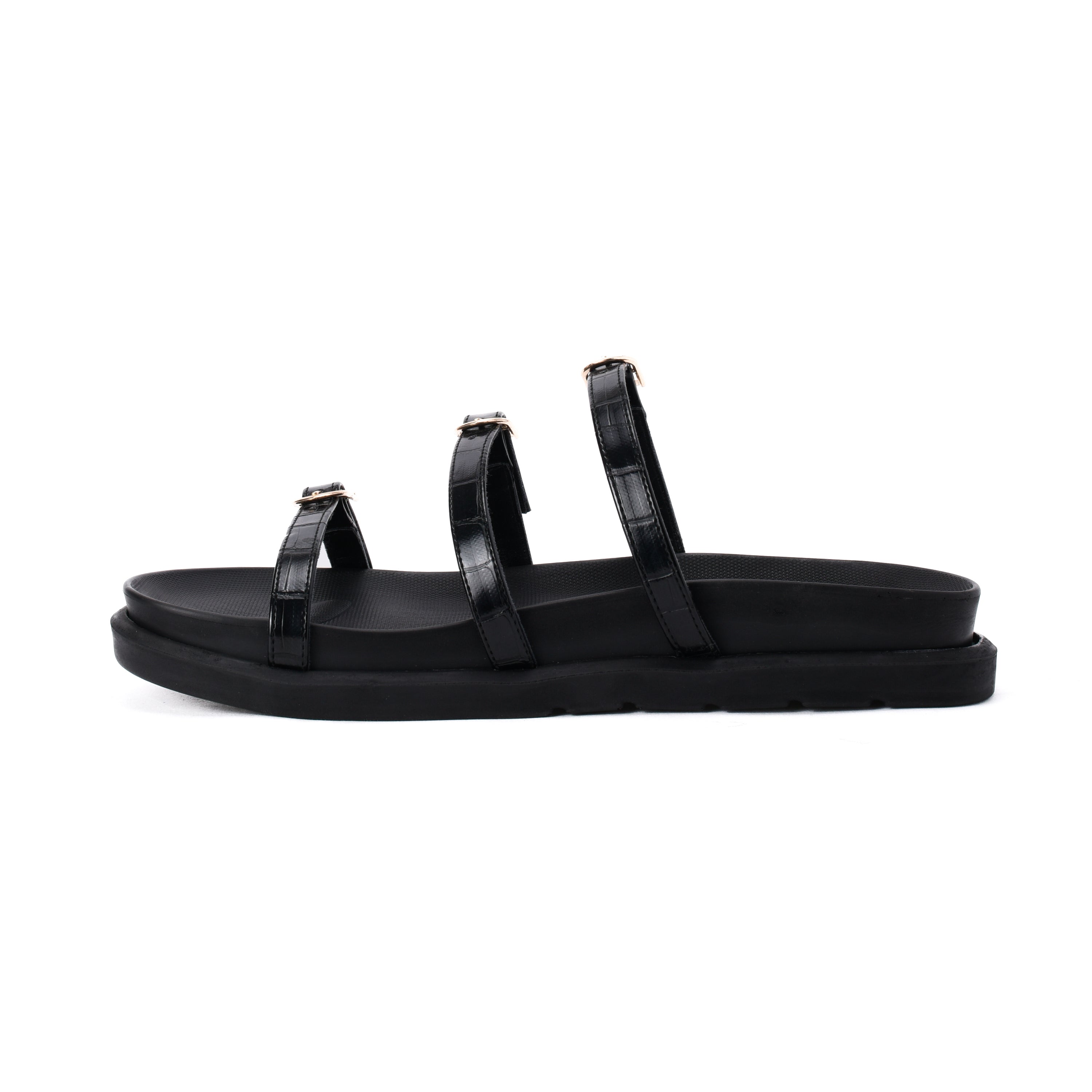 Black Vola Slippers - PAVO Egypt