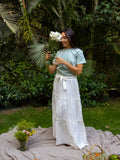 white Flamenco Skirt - PAVO Egypt