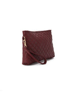 Burgundy Quilted Clutch pavoegypt