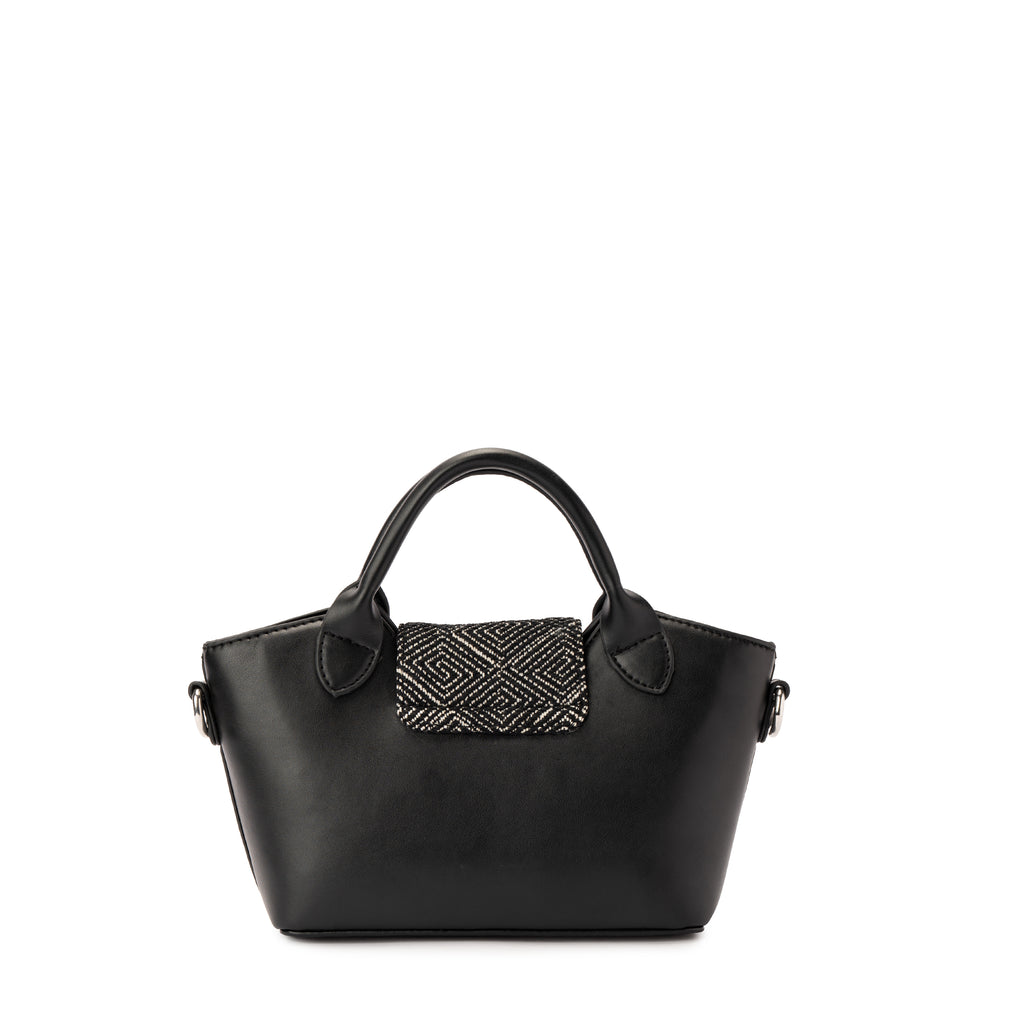 Black Geometric Mini Handbag