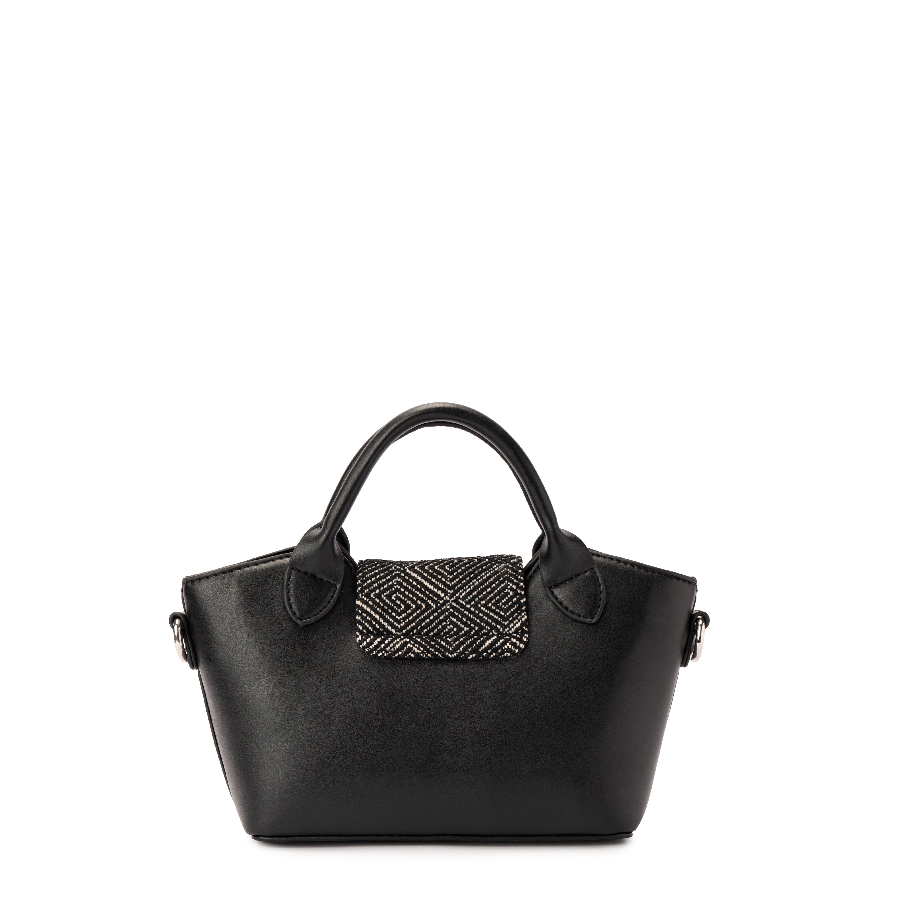 Black Geometric Mini Handbag