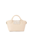 Beige Geometric Mini Handbag