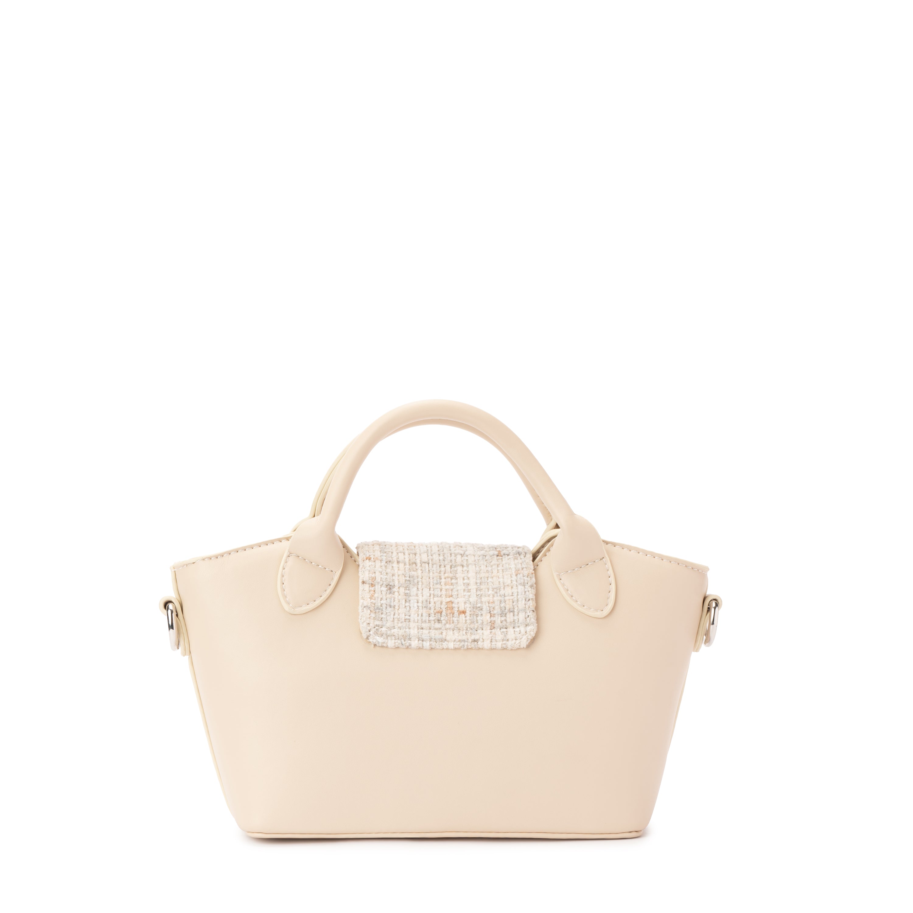 Beige Geometric Mini Handbag