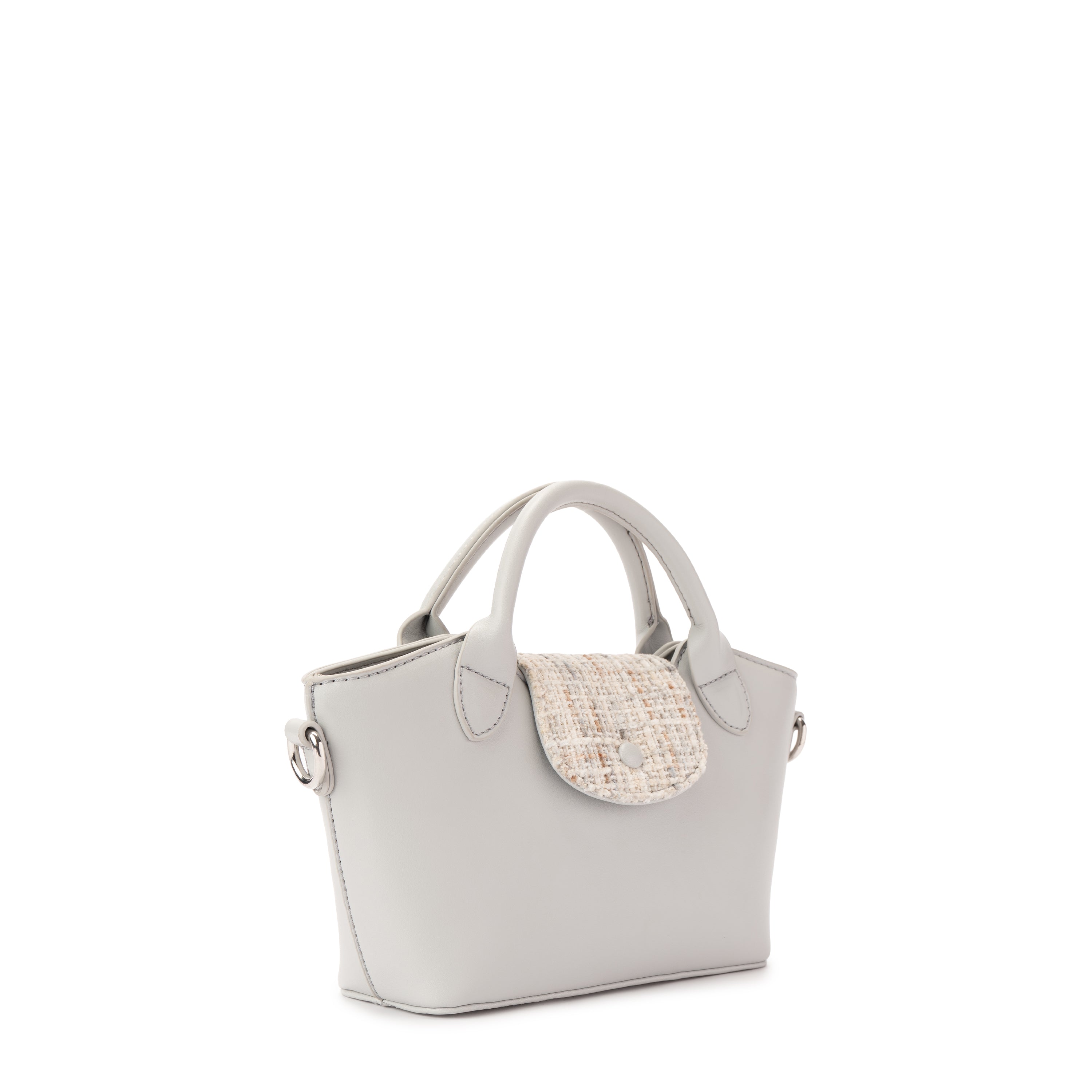 Grey Geometric Mini Handbag