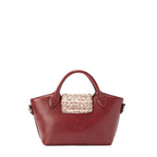 Burgundy Geometric Mini Handbag