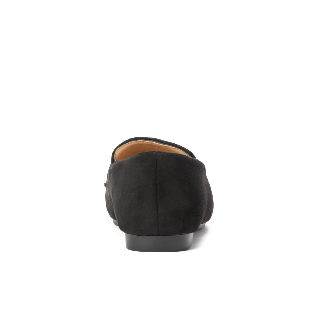Black suede loafer