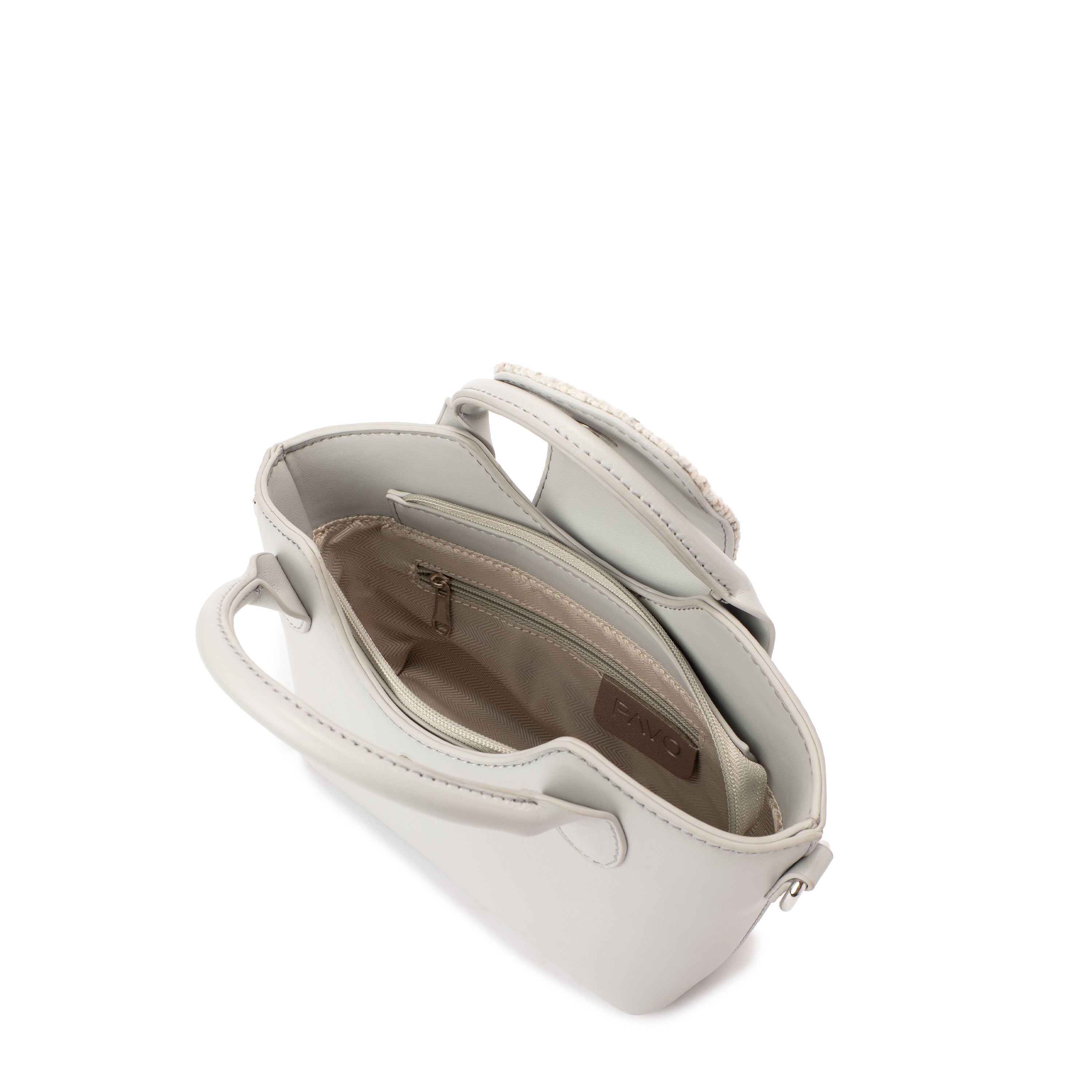 Grey Geometric Mini Handbag