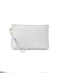 Silver Quilted Clutch pavoegypt