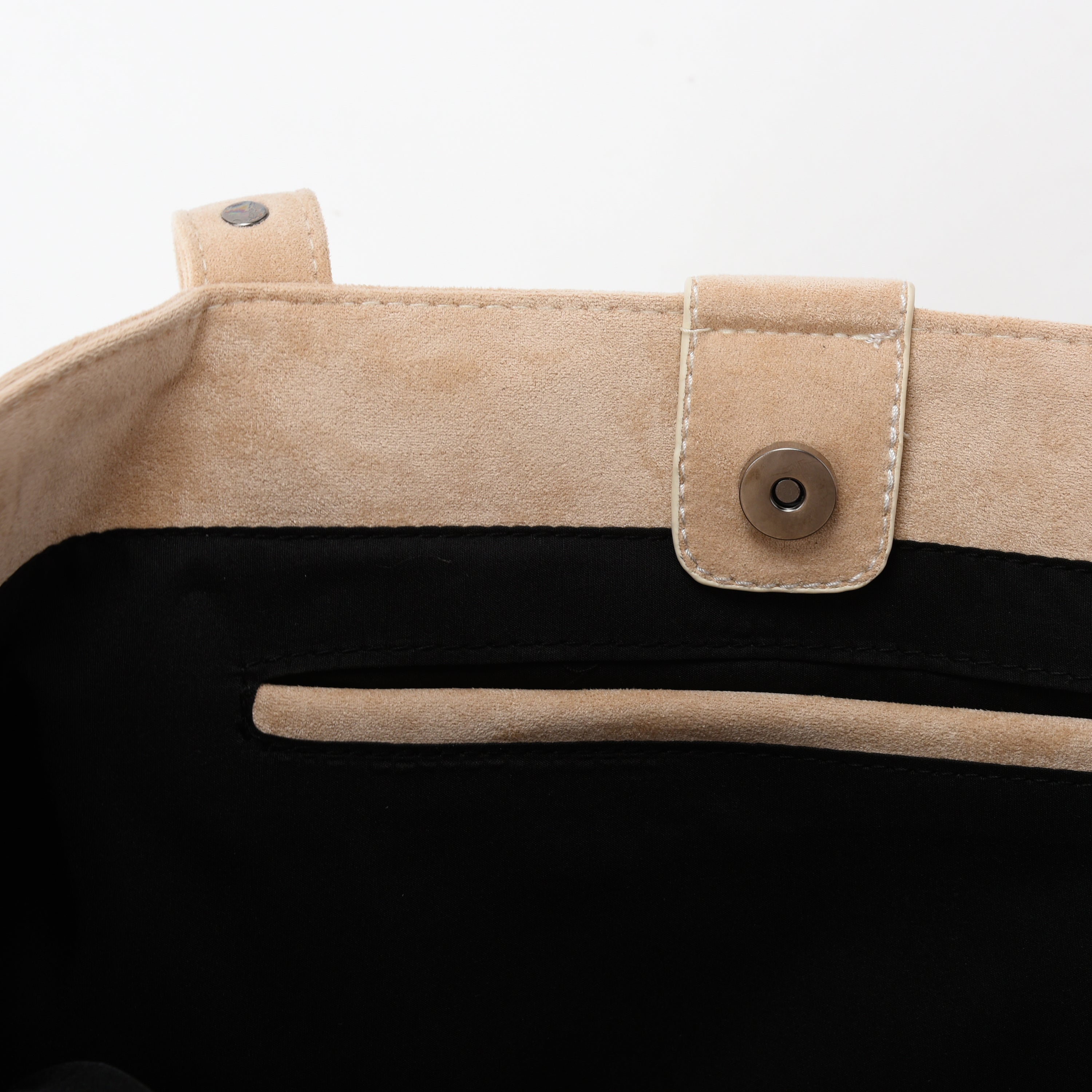 Beige Stud Handbag