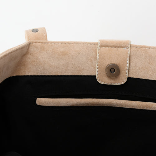 Beige Stud Handbag