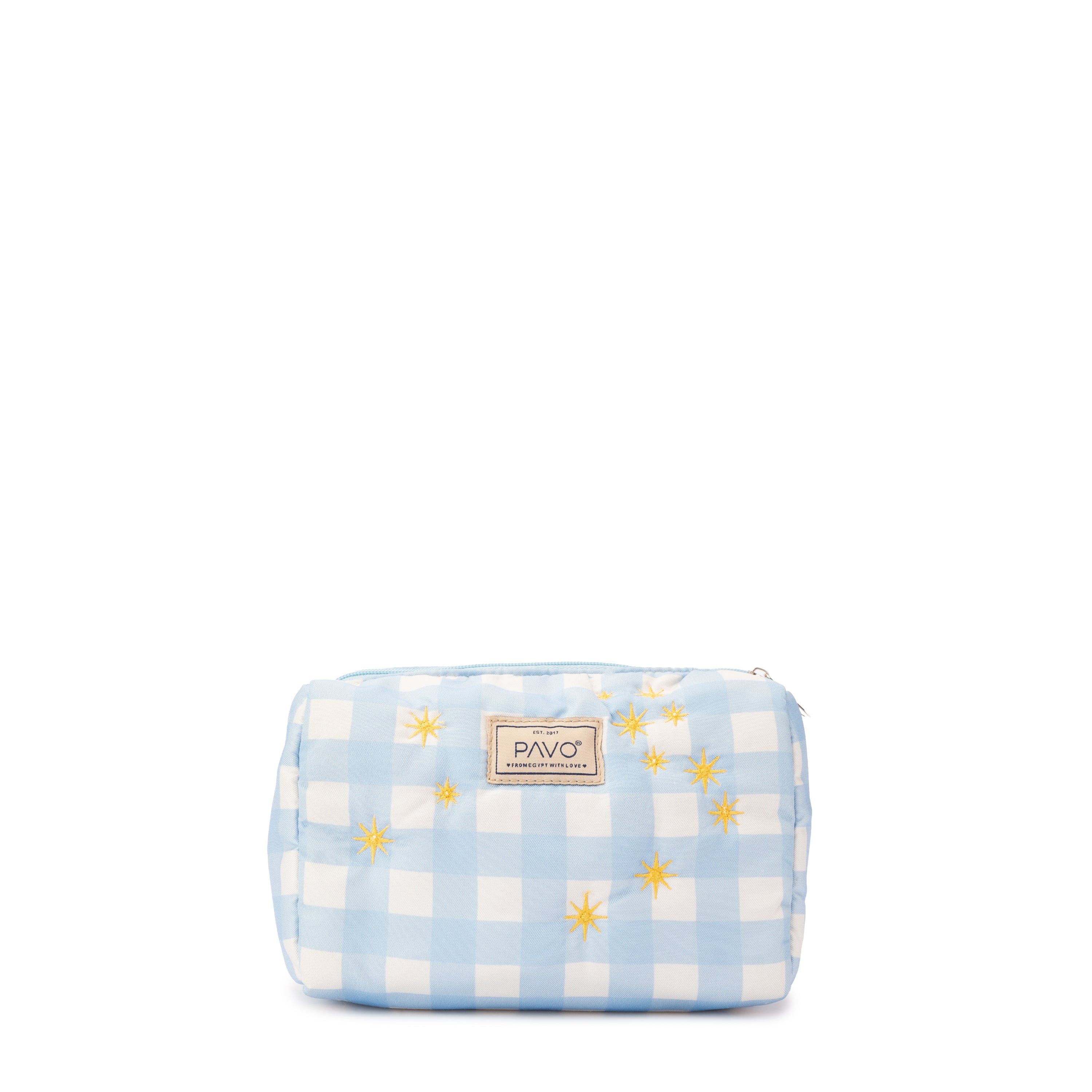 Daisy Blue Makeup Bag