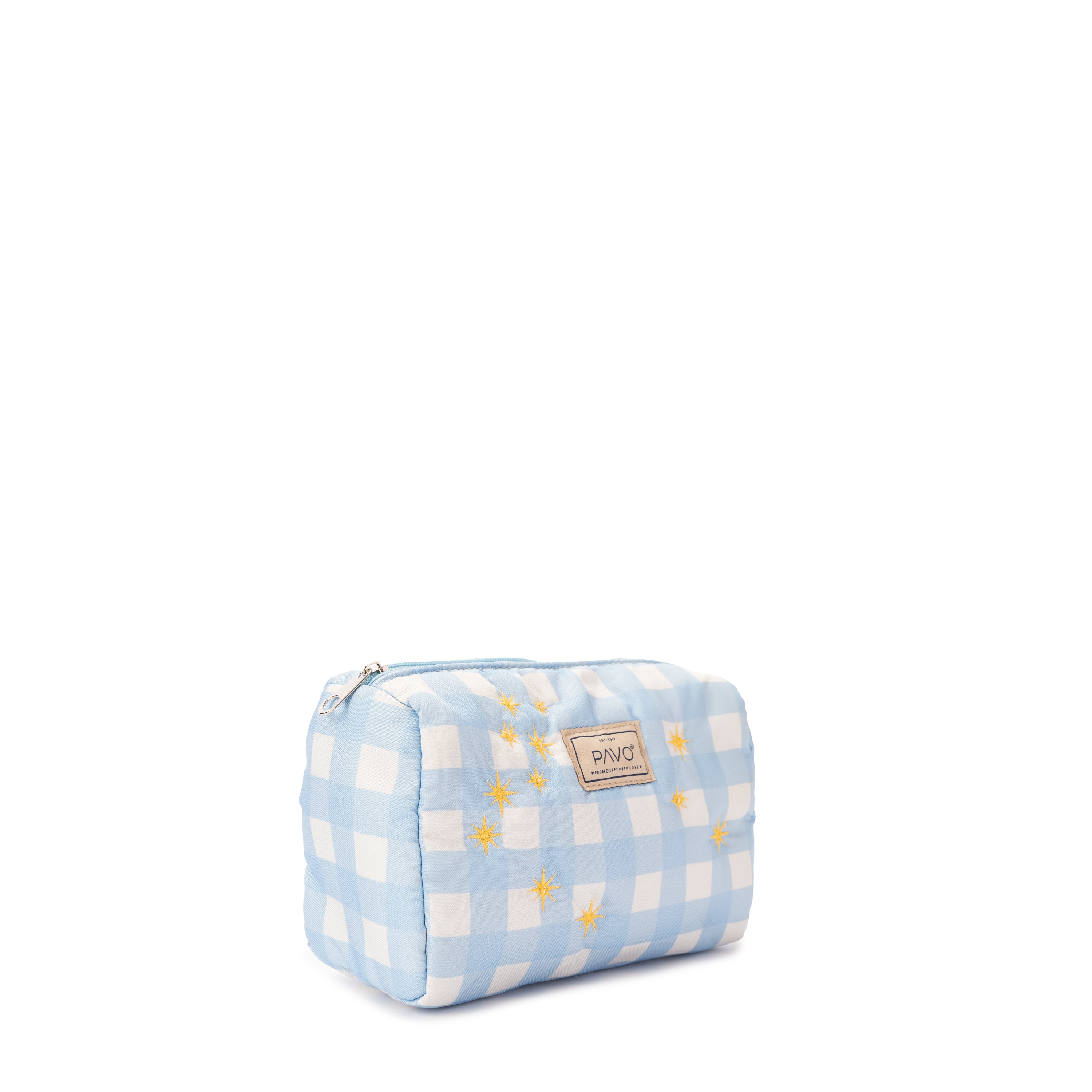 Daisy Blue Makeup Bag