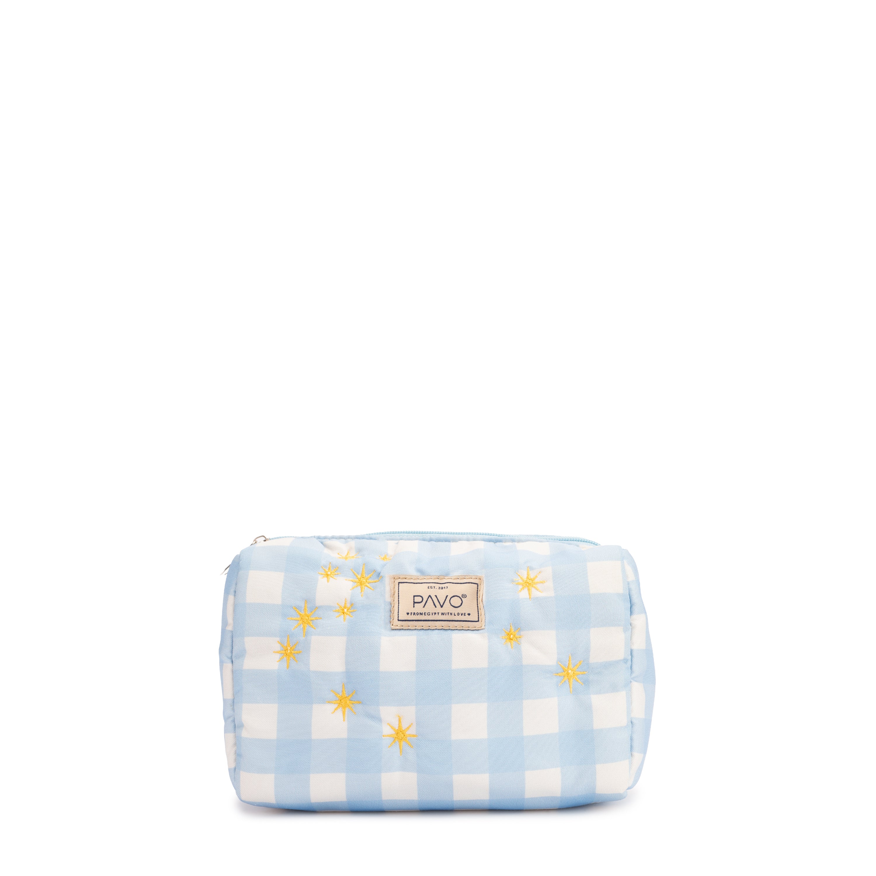 Daisy Blue Makeup Bag