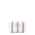 Olive Striped Makeup Bag