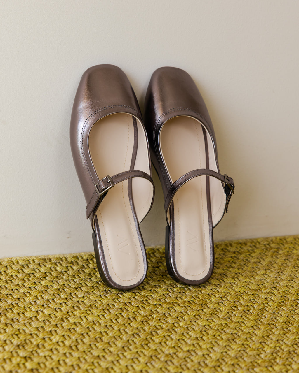 Bronze Mary Jane Mule