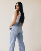 Blue Waist Fringe Jeans - PAVO Egypt