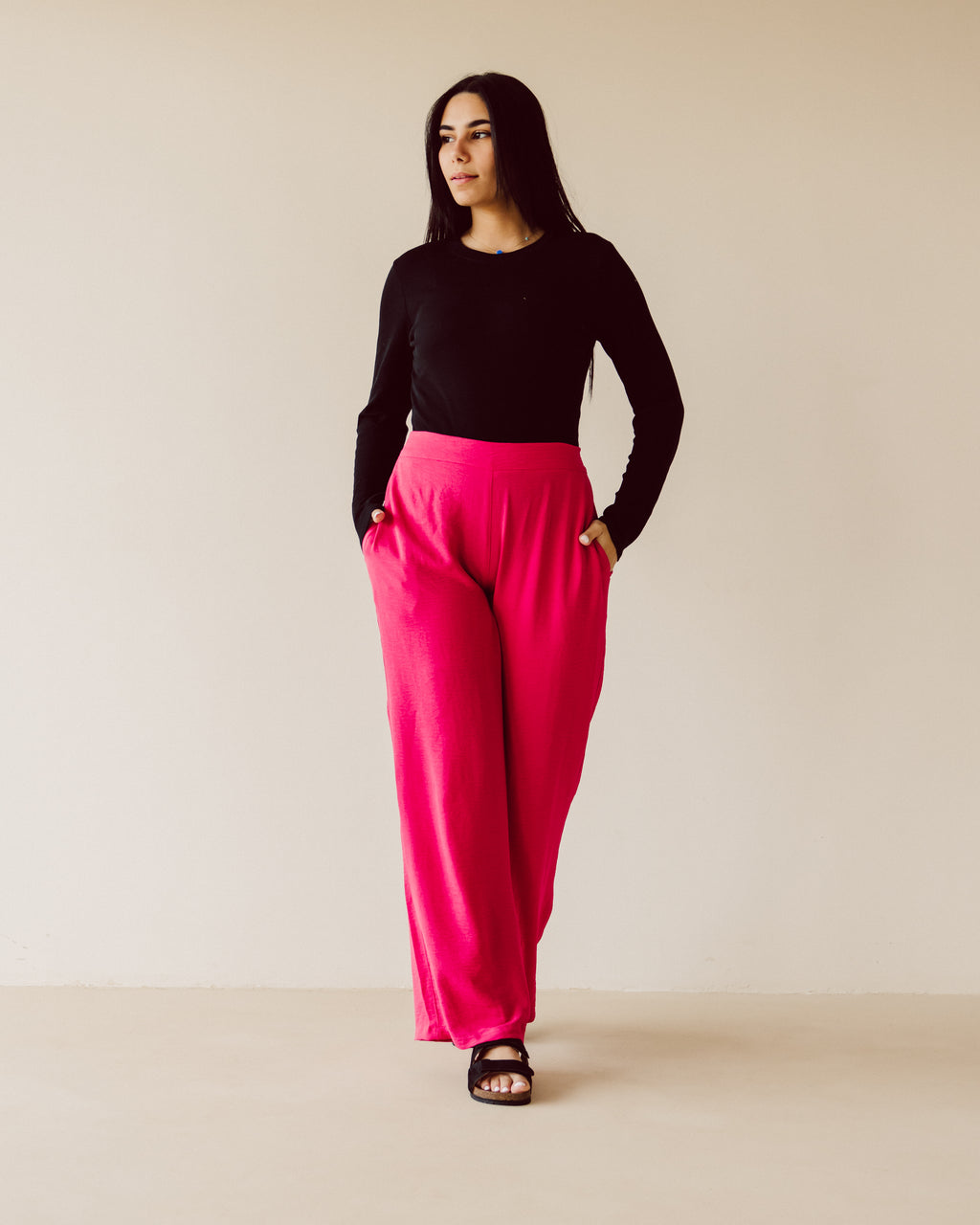 Pink Straight leg pants - PAVO Egypt