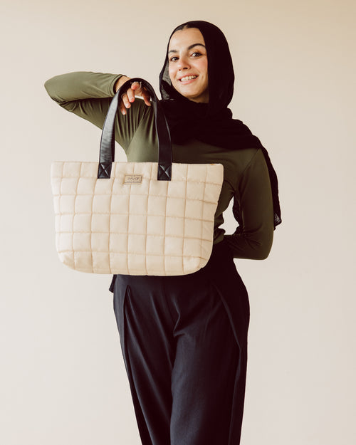 Beige Tote Bag Handbag - PAVO Egypt