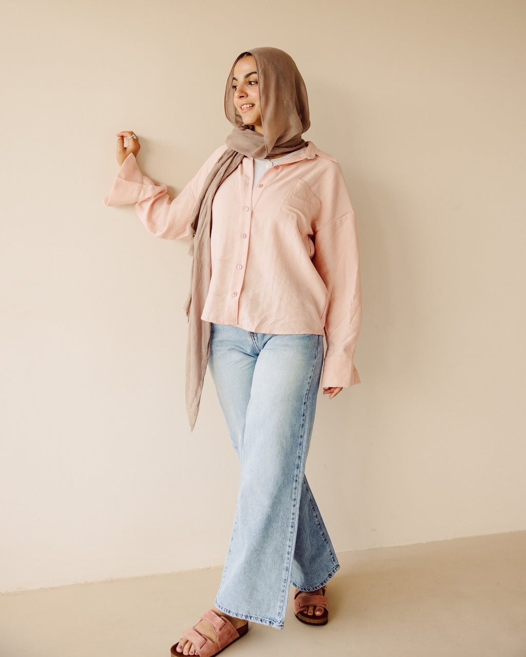 Medium Blue Wide Leg jeans - PAVO Egypt