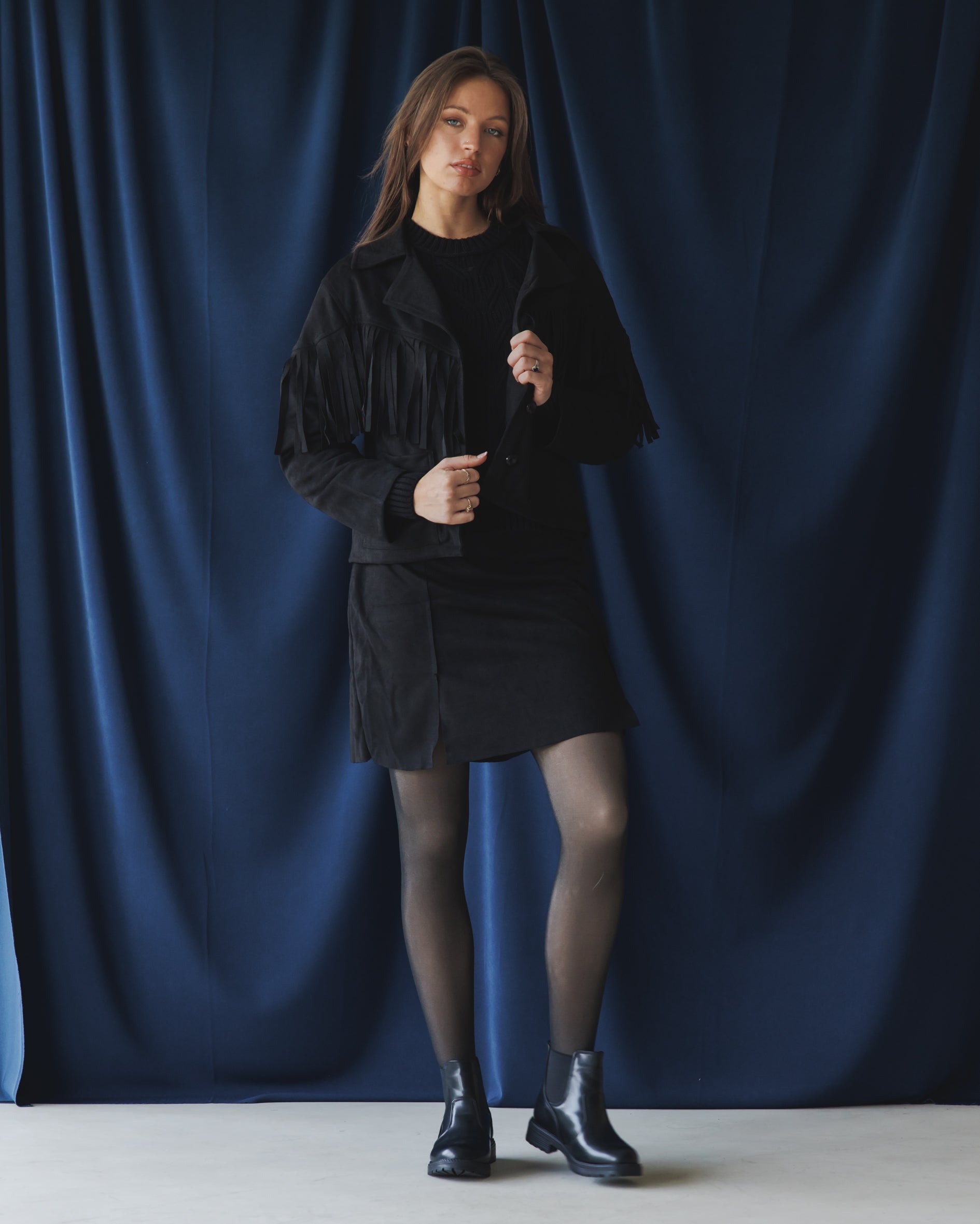 Black Fringe Jacket