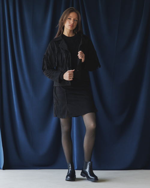 Black Fringe Jacket