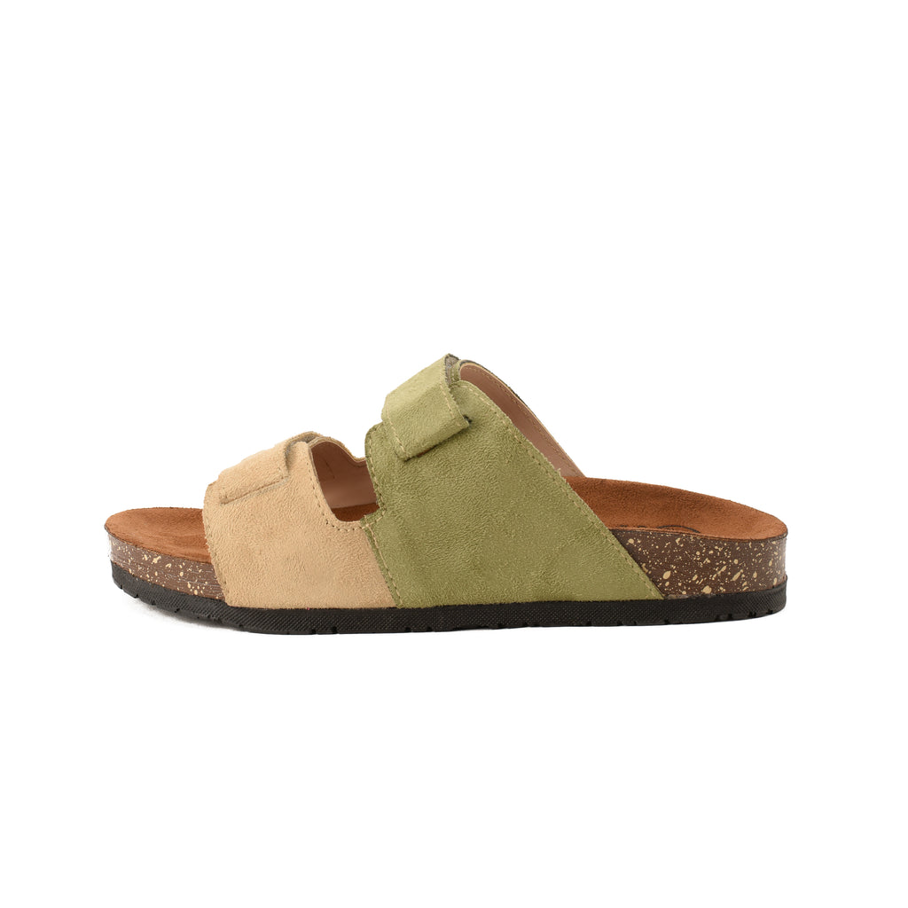 Slippers Beige x Olive - PAVO Egypt