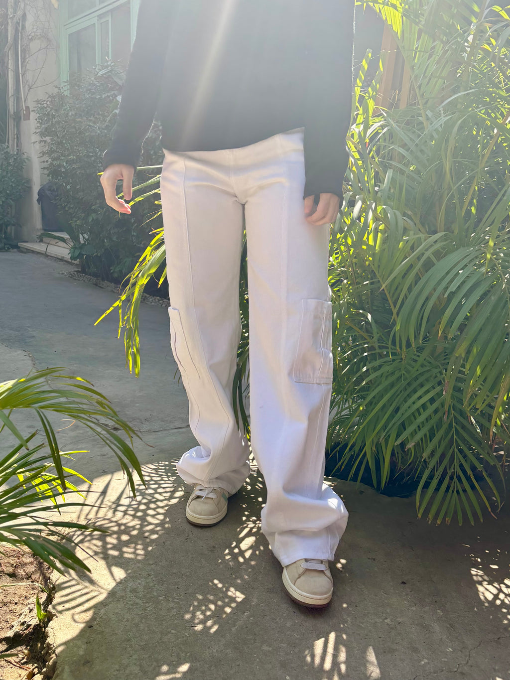 White Cargo Pants - PAVO Egypt