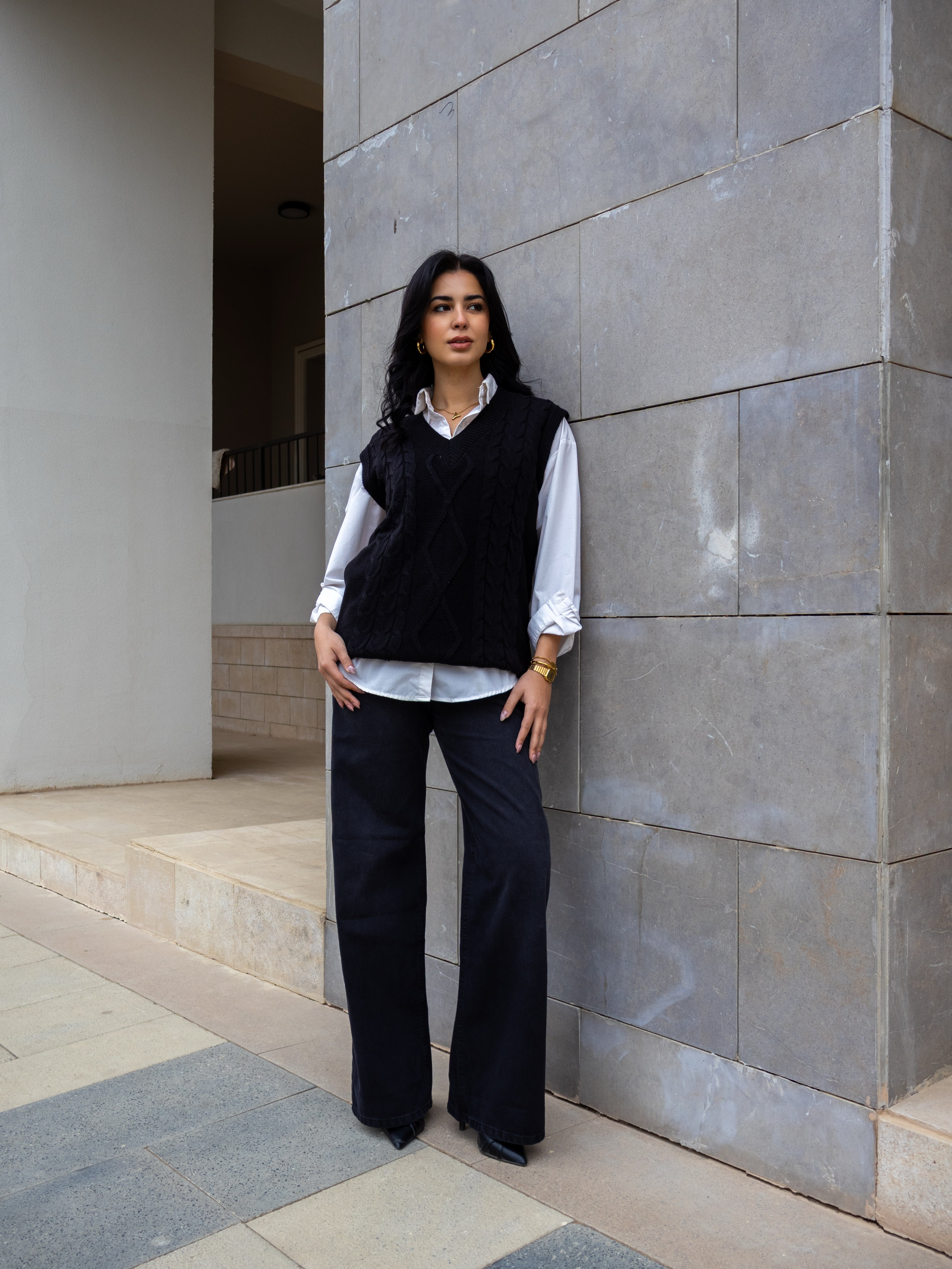 Grey Wide Leg jeans - PAVO Egypt
