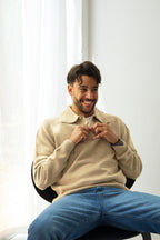 Beige Men Sweater - PAVO Egypt