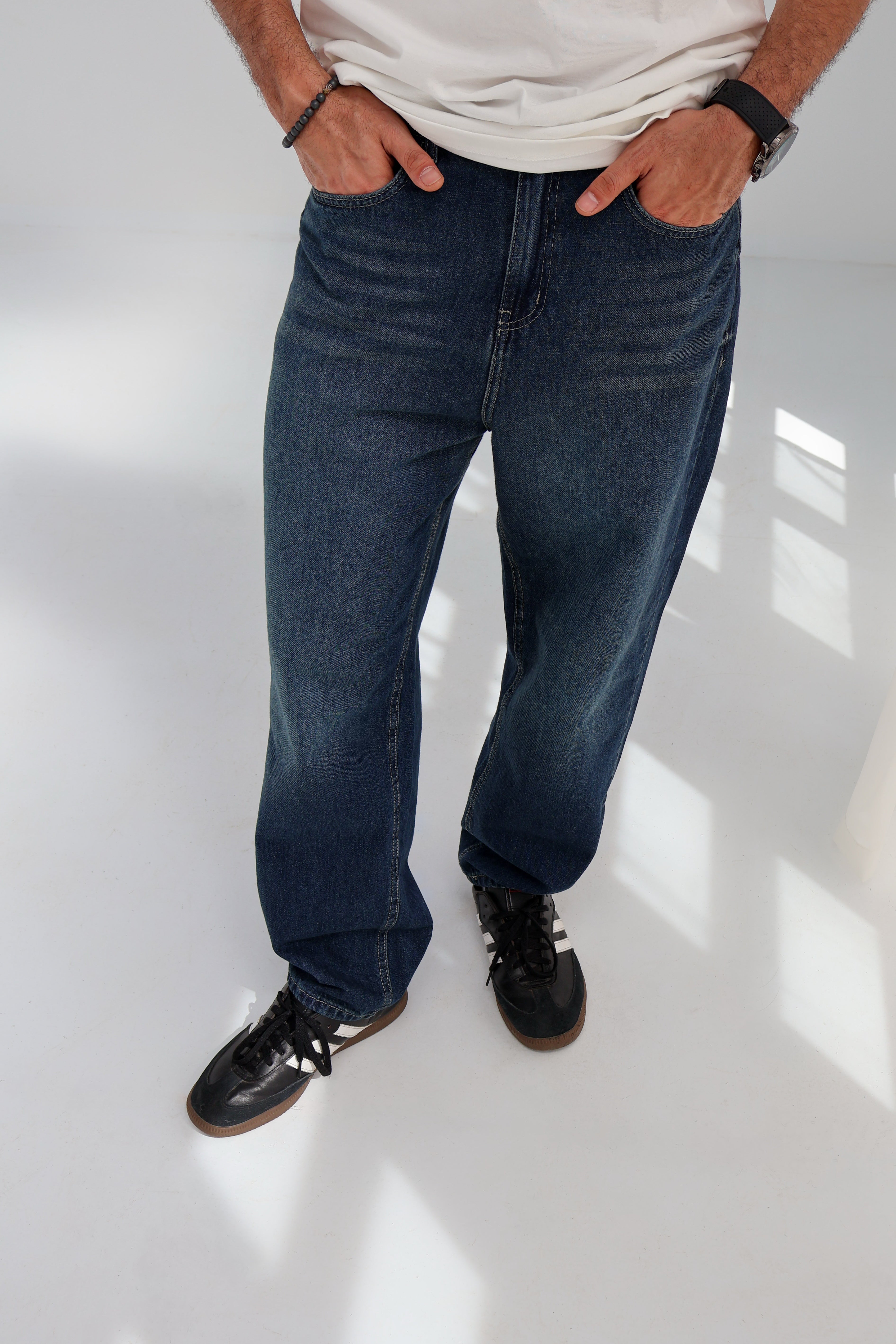 Navy Blue Straight leg Men jeans - PAVO Egypt