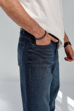 Navy Blue Straight leg Men jeans - PAVO Egypt