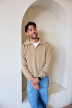 Beige Men Sweater - PAVO Egypt