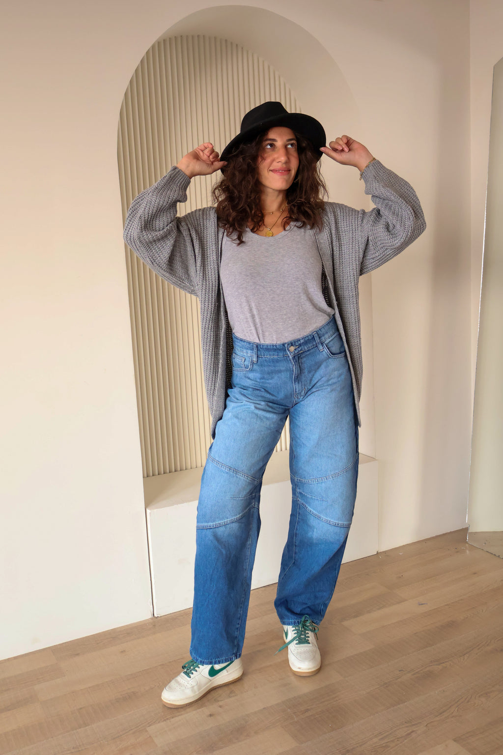 Navy Blue Ballon Jeans - PAVO Egypt
